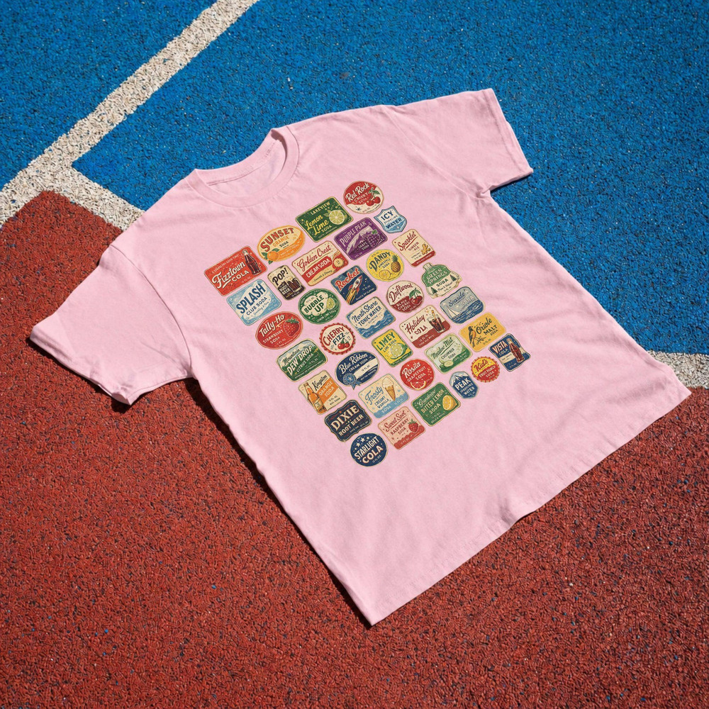 Retro Soda Labels T Shirt